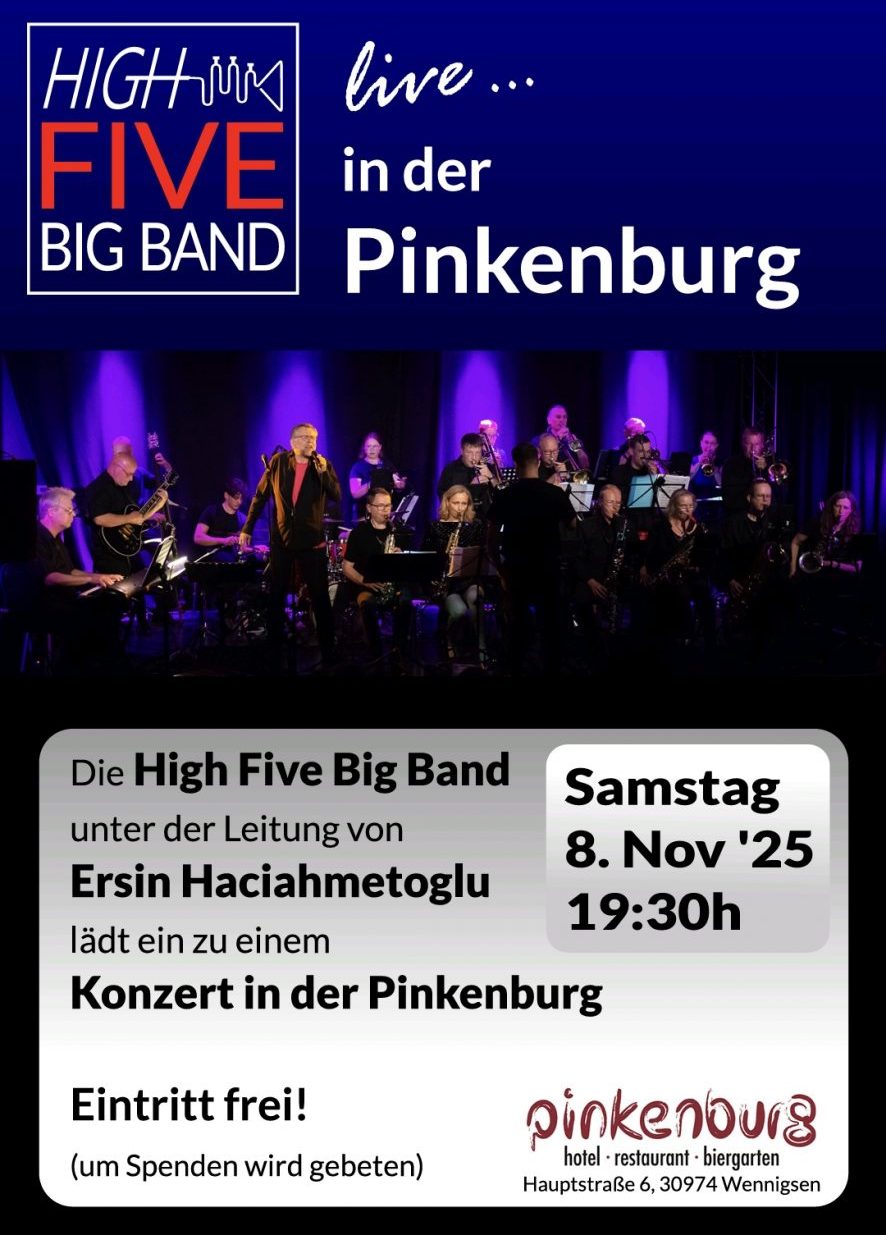 Highfivebigband spielt live in der Pinkenburg